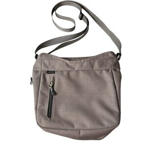 L.L. Bean Taupe Wayside  Expandable Crossbody Bag